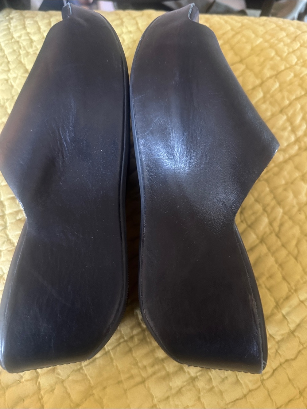 Kork-Ease Black Leather Slide Wedge Mules. 6.5. New - Picture 3 of 5